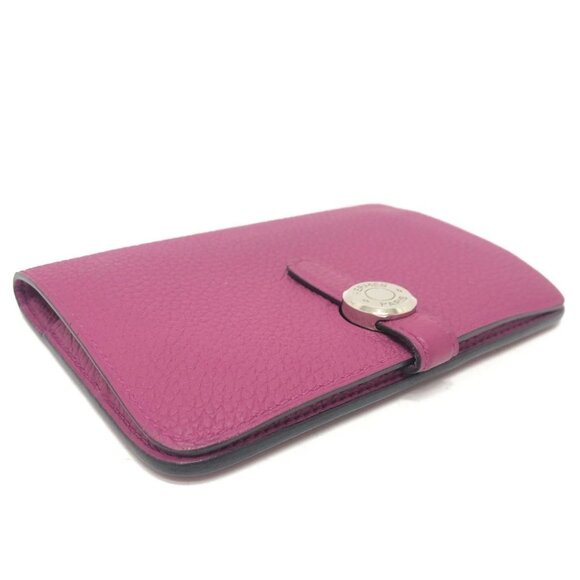 HERMES Dogon Compact Folding Wallet Taurillon Clemence (Estimated) Rose purple - Picture 2 of 11